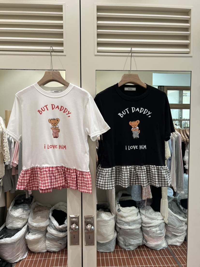 BE&amp;BE韓國直郵實拍女裝新款26夏季26春夏休閑熱賣T恤BE&beT恤
