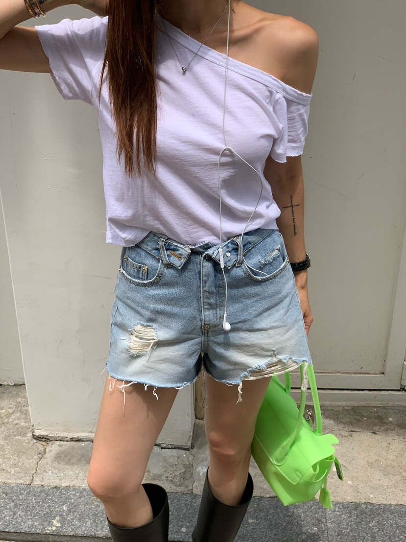 REVE CITE-L韓國直郵女裝新品職業熱賣26春夏時尚T恤復古REVE CITE-LT恤圖色1