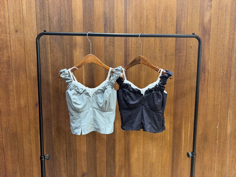 2TWO MOON東大門實拍韓國女士新款熱賣26春夏吊帶背心口袋2TWO MOON吊帶/背心