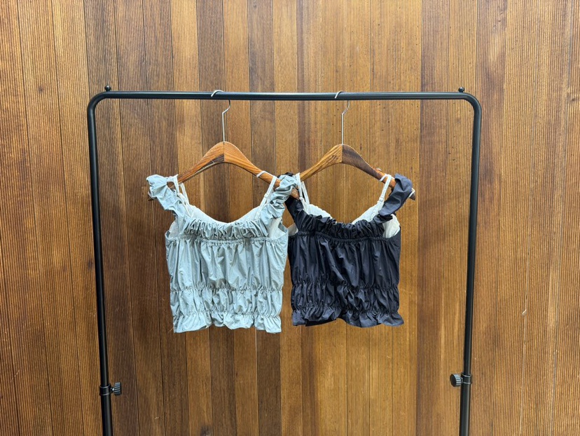 2TWO MOON東大門實拍韓國女士新款熱賣26春夏吊帶背心口袋2TWO MOON吊帶/背心