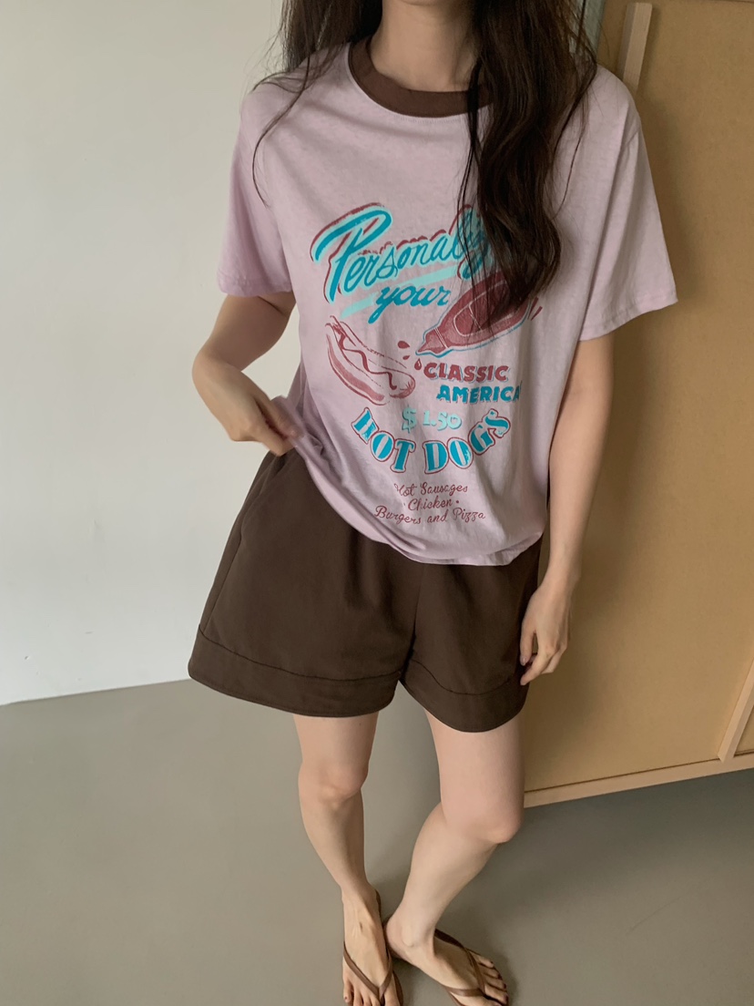 CAMEL-P韓國直郵女士新品26夏季T恤Came_l 家T恤