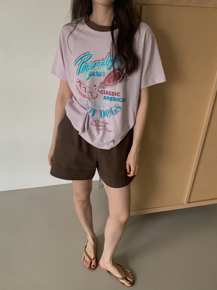 CAMEL-P韓國直郵女士新品26夏季T恤Came_l 家T恤