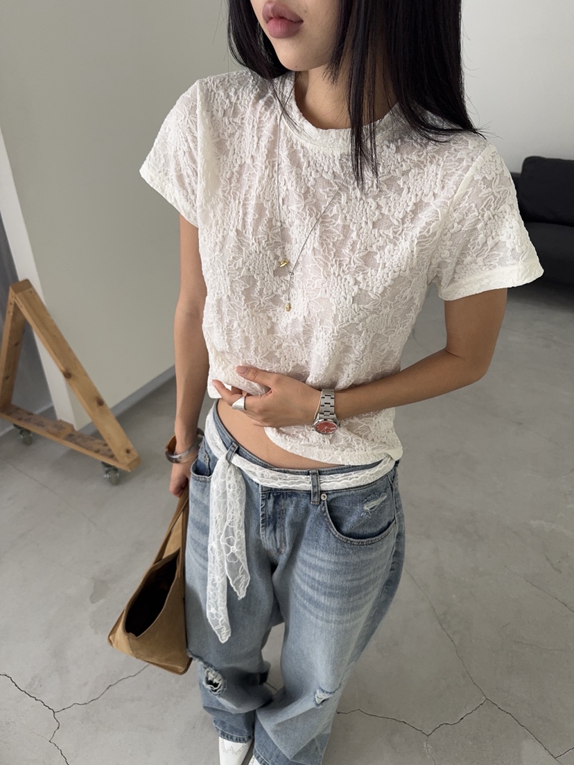 SUNDER MARKET韓國直郵女裝新款26春夏熱賣時尚休閑人氣T恤SUNDER MARKETT恤