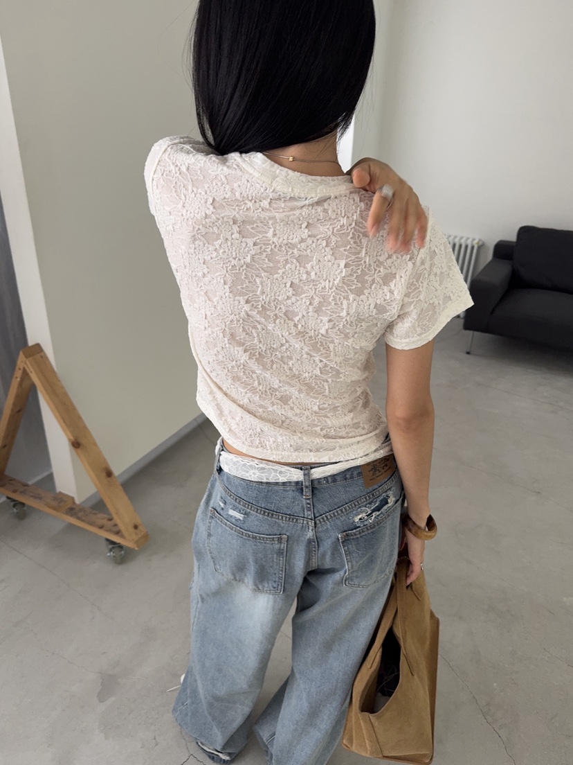 SUNDER MARKET韓國直郵女裝新款26春夏熱賣時尚休閑人氣T恤SUNDER MARKETT恤