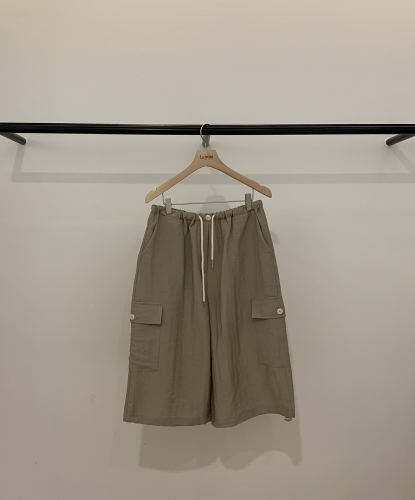 LA CREME韓國東大門代購女裝新品休閑時尚推薦職業短褲亞麻LA CREME短褲圖色1