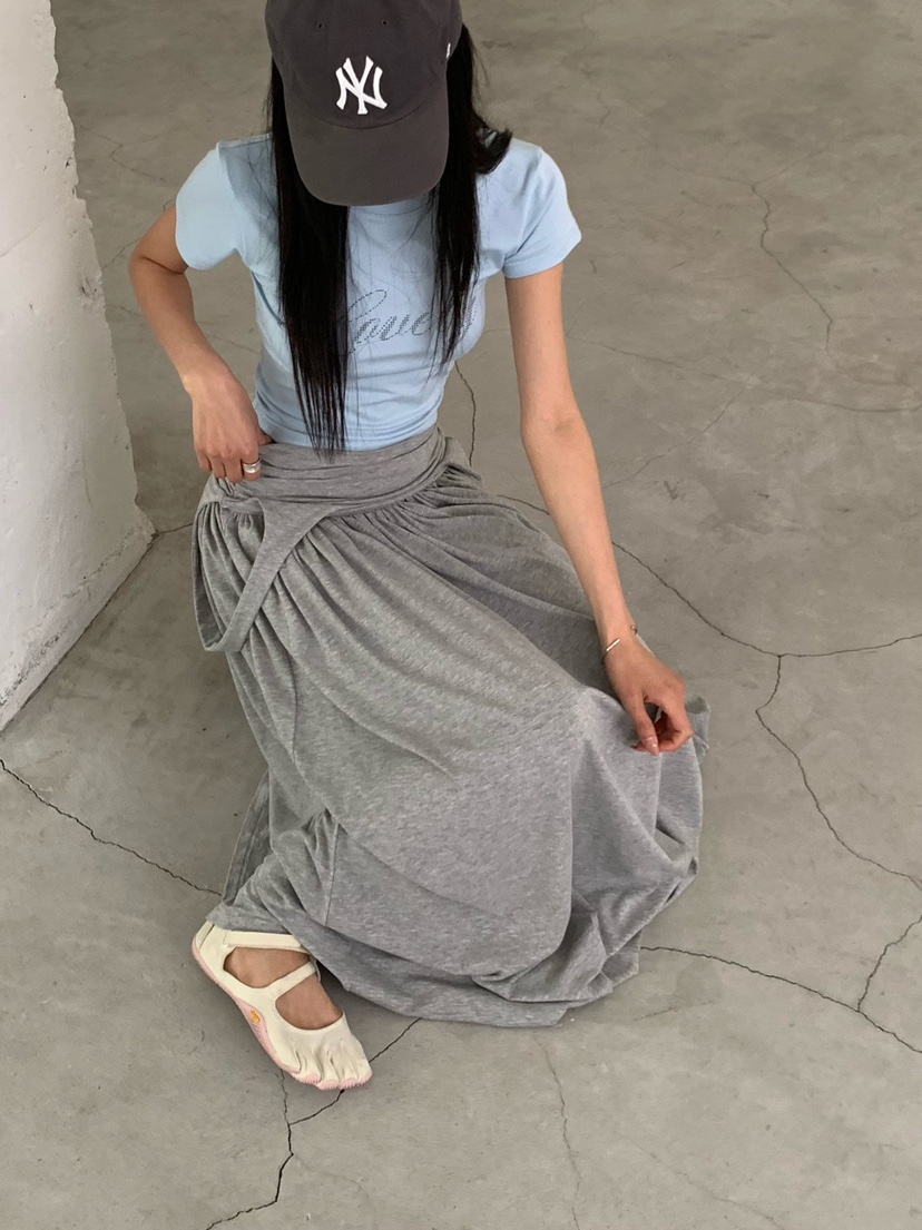REVE CITE-L韓國代購女士新品熱賣人氣26春夏長裙喇叭形REVE CITE-L長裙