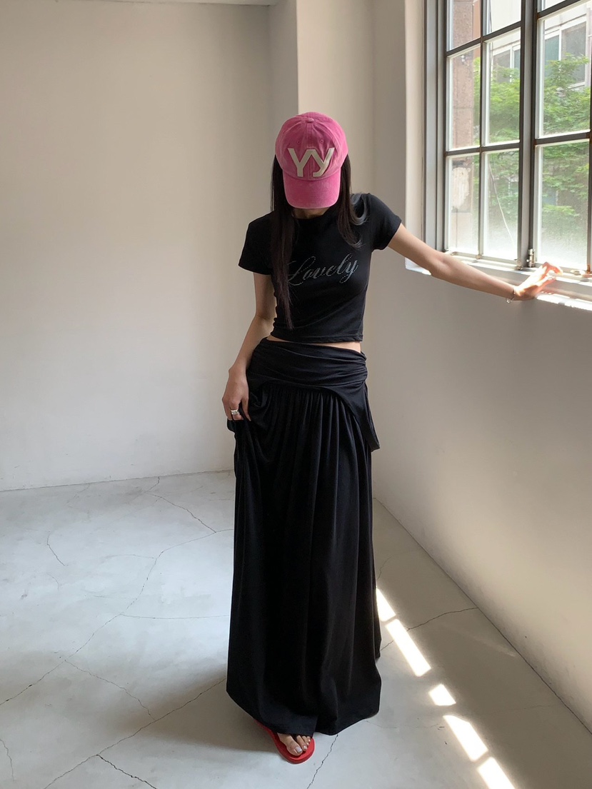 REVE CITE-L韓國代購女士新品熱賣人氣26春夏長裙喇叭形REVE CITE-L長裙