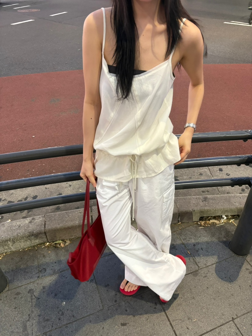 FOR TAPE韓國直郵女裝新款休閑26春夏熱賣休閑褲工裝褲水洗FOR TAPE休閑褲