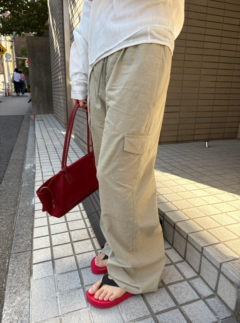 FOR TAPE韓國直郵女裝新款休閑26春夏熱賣休閑褲工裝褲水洗FOR TAPE休閑褲