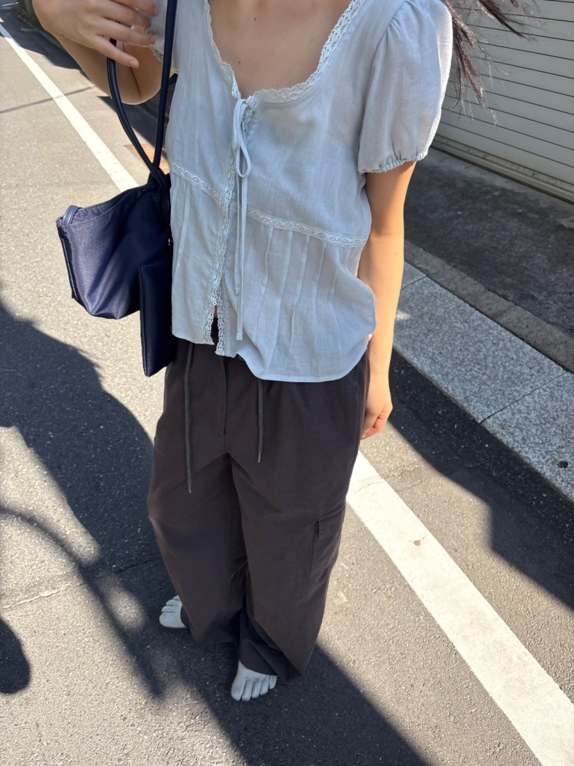 FOR TAPE韓國直郵女裝新款休閑26春夏熱賣休閑褲工裝褲水洗FOR TAPE休閑褲