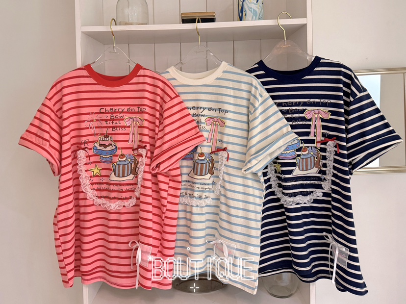 BOUTIQUE-L韓國直郵實拍女士新品休閑推薦時尚人氣26夏季T恤BOUTIQUE-LT恤