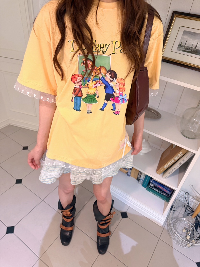 BOUTIQUE-L東大門實拍韓國女士新款時尚休閑26夏季熱賣T恤BOUTIQUE-LT恤圖色3