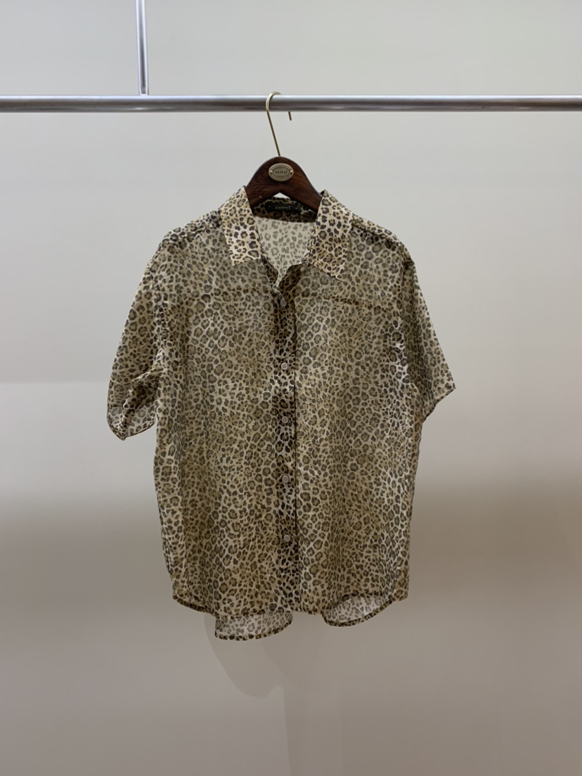 CAMEL-P東大門實拍韓國女裝新品26夏季襯衫蕾絲衫豹紋Came_l 家襯衫/蕾絲衫圖色2