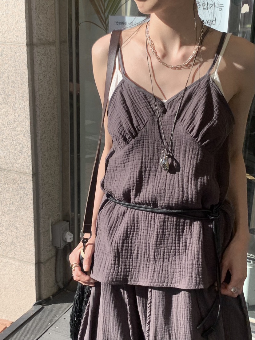 LOFN韓國直郵女裝新品人氣職業26春夏休閑26夏季吊帶背心LOFN吊帶/背心