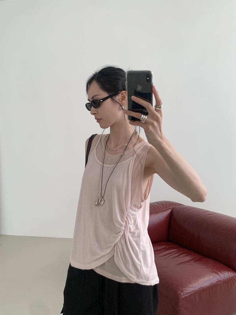 LOFN韓國東大門代購女裝新款26春夏職業熱賣時尚吊帶背心LOFN吊帶/背心