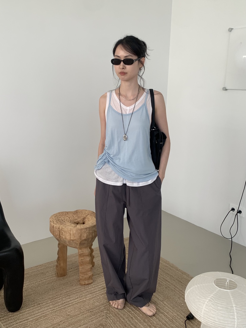 LOFN韓國東大門代購女裝新款26春夏職業熱賣時尚吊帶背心LOFN吊帶/背心