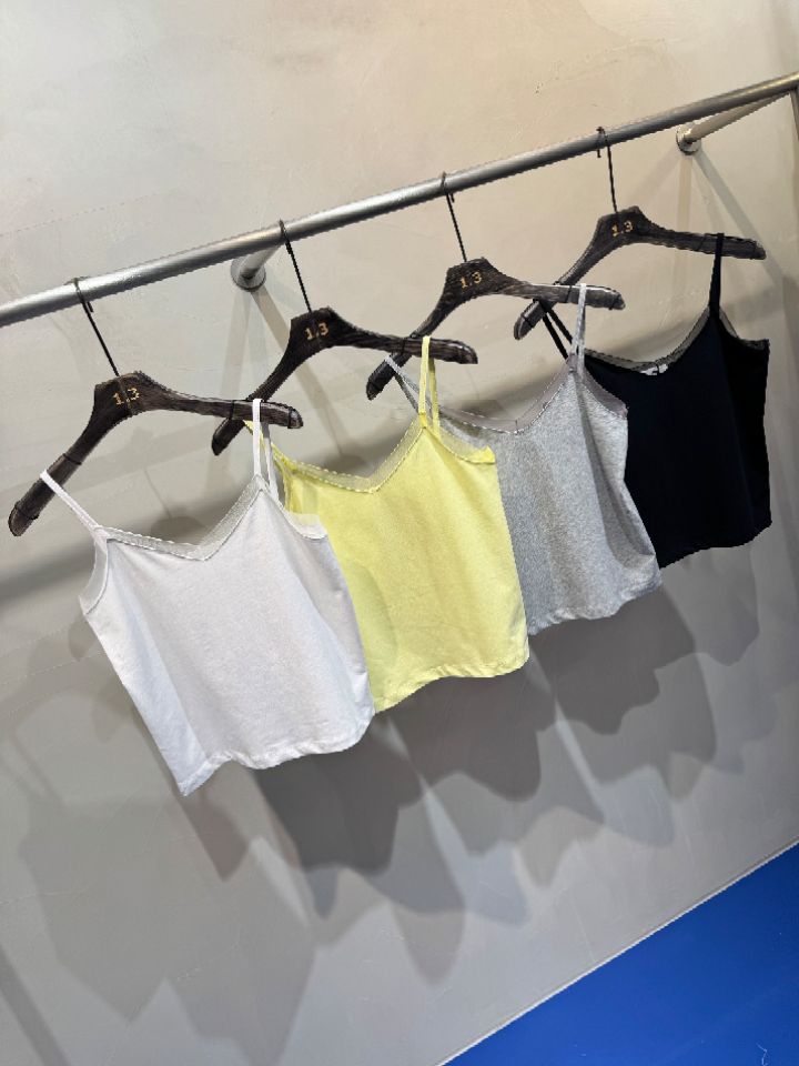 1.3東大門實拍韓國女士新款時尚人氣26夏季吊帶背心網眼撞色1.3_ONE THREE吊帶/背心