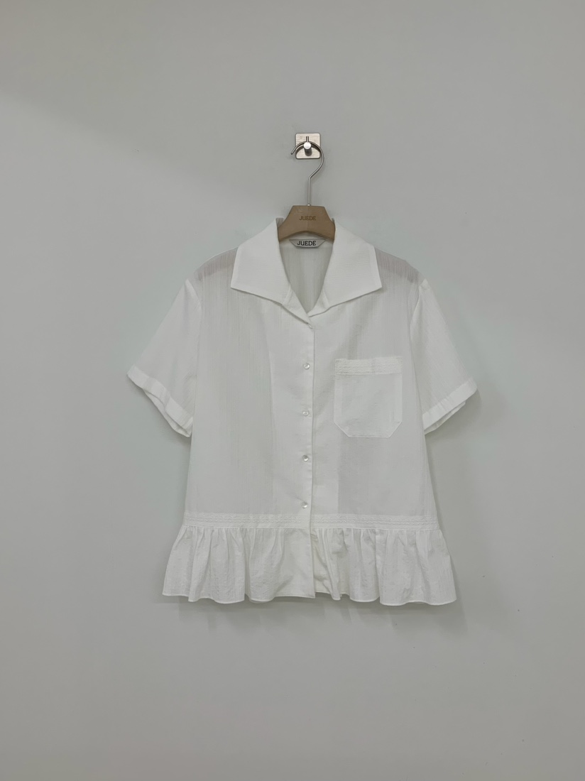 JUEDE韓國代購女士新品26夏季襯衫蕾絲衫SJUEDE襯衫/蕾絲衫圖色1
