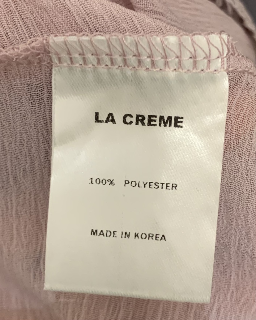 LA CREME韓國直郵實拍女士新款時尚休閑襯衫蕾絲衫BL雪紡LA CREME襯衫/蕾絲衫