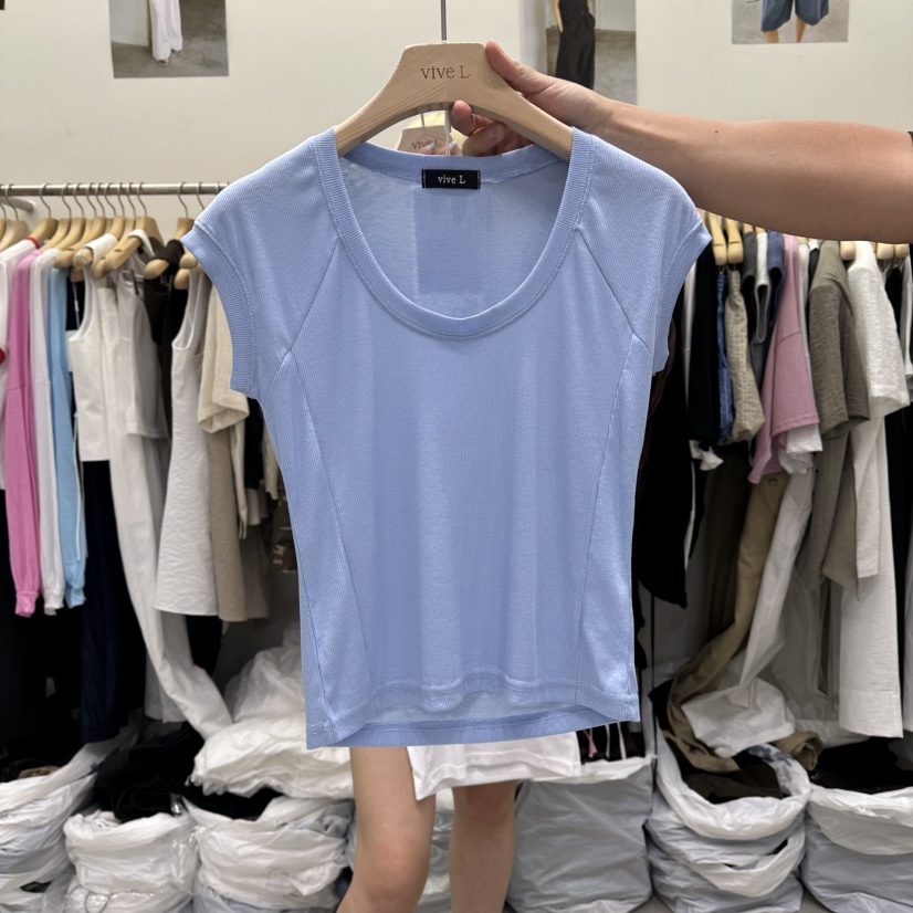 VIVEL韓國直郵實拍女裝新品人氣時尚休閑熱賣推薦26夏季T恤VIVE LT恤圖色2
