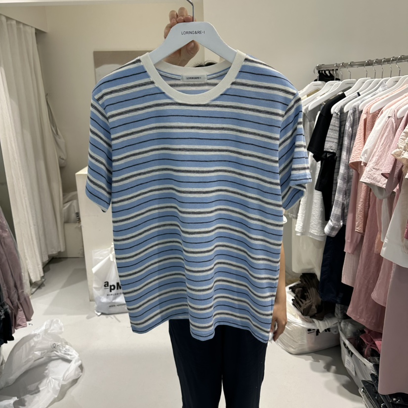 LORING RE I韓國直郵女裝新款26夏季推薦時尚26春夏T恤LORING RE-I/BARET恤圖色2