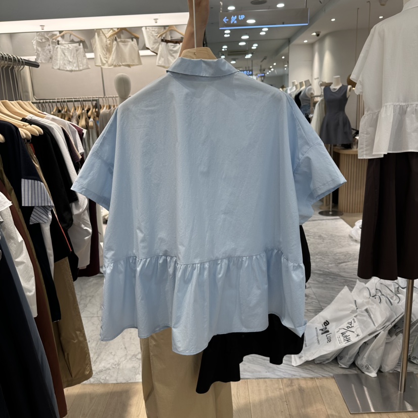 REVE-L韓國東大門直郵女士新品26春夏休閑26夏季襯衫蕾絲衫REVE-L襯衫/蕾絲衫