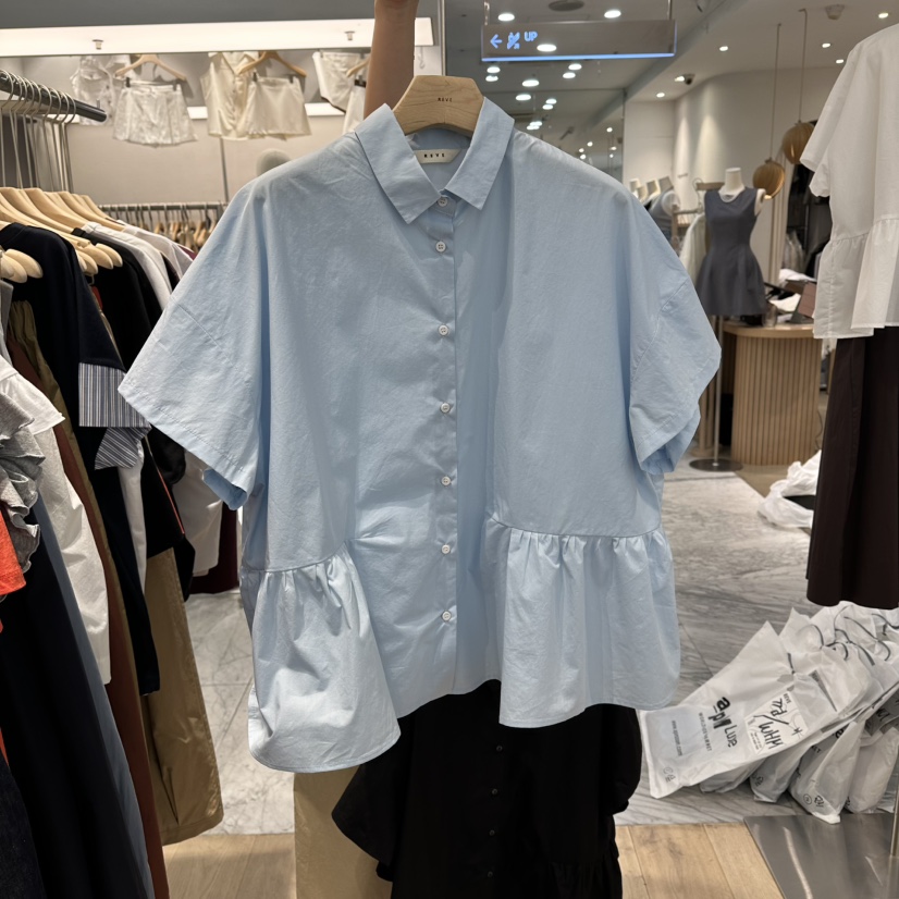 REVE-L韓國東大門直郵女士新品26春夏休閑26夏季襯衫蕾絲衫REVE-L襯衫/蕾絲衫圖色2