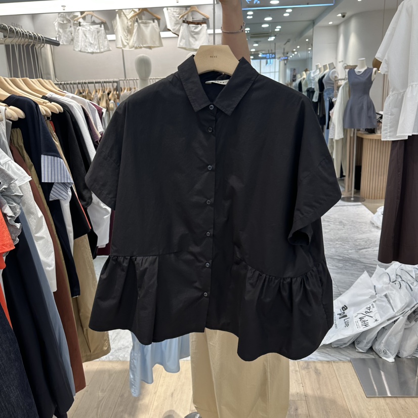 REVE-L韓國東大門直郵女士新品26春夏休閑26夏季襯衫蕾絲衫REVE-L襯衫/蕾絲衫圖色3
