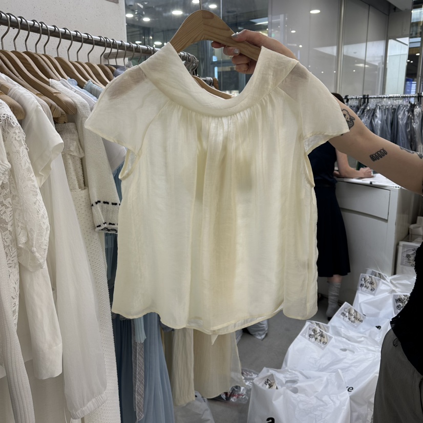 FOUNDATION東大門實拍韓國女士新品人氣職業襯衫蕾絲衫BLFOUNDATION襯衫/蕾絲衫圖色3