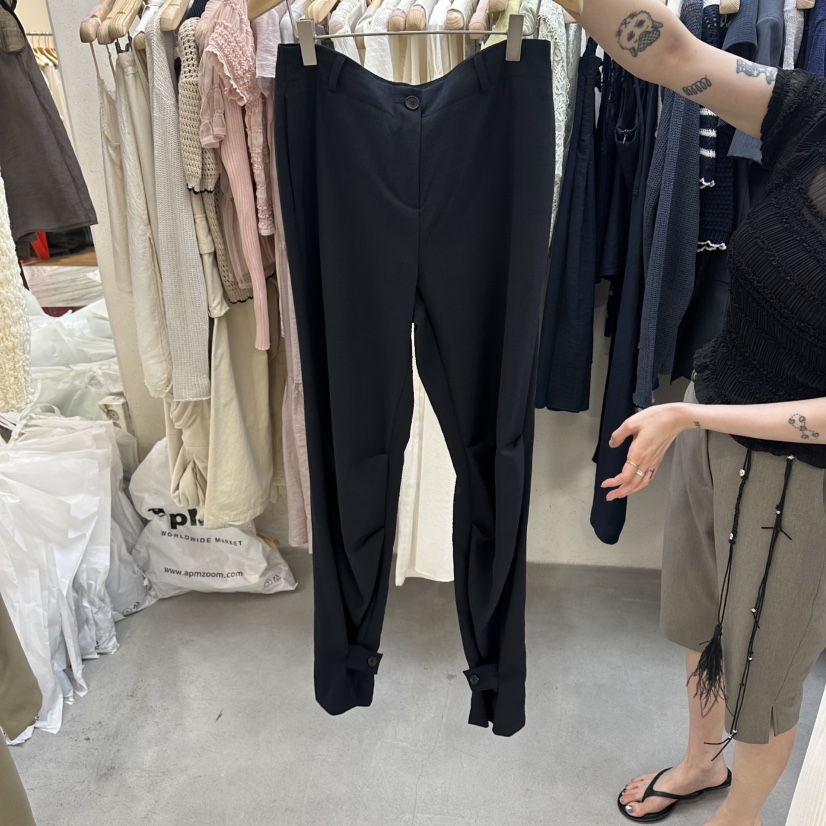 FOUNDATION韓國直郵實拍女士新款推薦時尚休閑褲不含腰帶FOUNDATION休閑褲圖色2