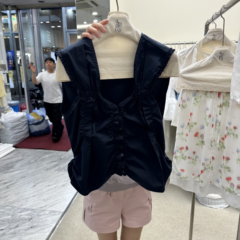 AMOEBA韓國東大門代購女士新品休閑職業時尚26春夏吊帶背心AMOEBA吊帶/背心圖色2