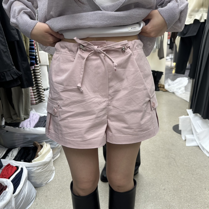 AMOEBA韓國直郵女士新款休閑職業人氣熱賣26春夏短褲口袋AMOEBA短褲圖色1
