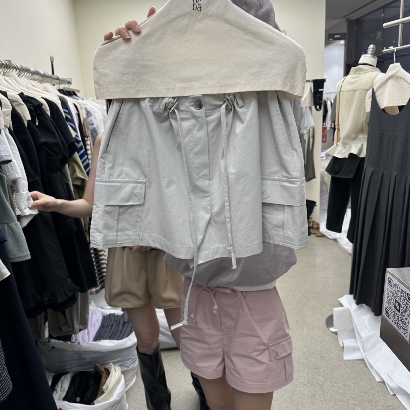 AMOEBA韓國直郵女士新款休閑職業人氣熱賣26春夏短褲口袋AMOEBA短褲圖色2