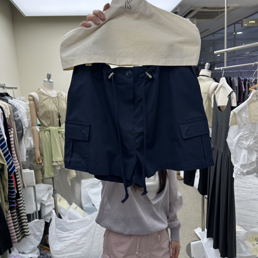 AMOEBA韓國直郵女士新款休閑職業人氣熱賣26春夏短褲口袋AMOEBA短褲圖色3