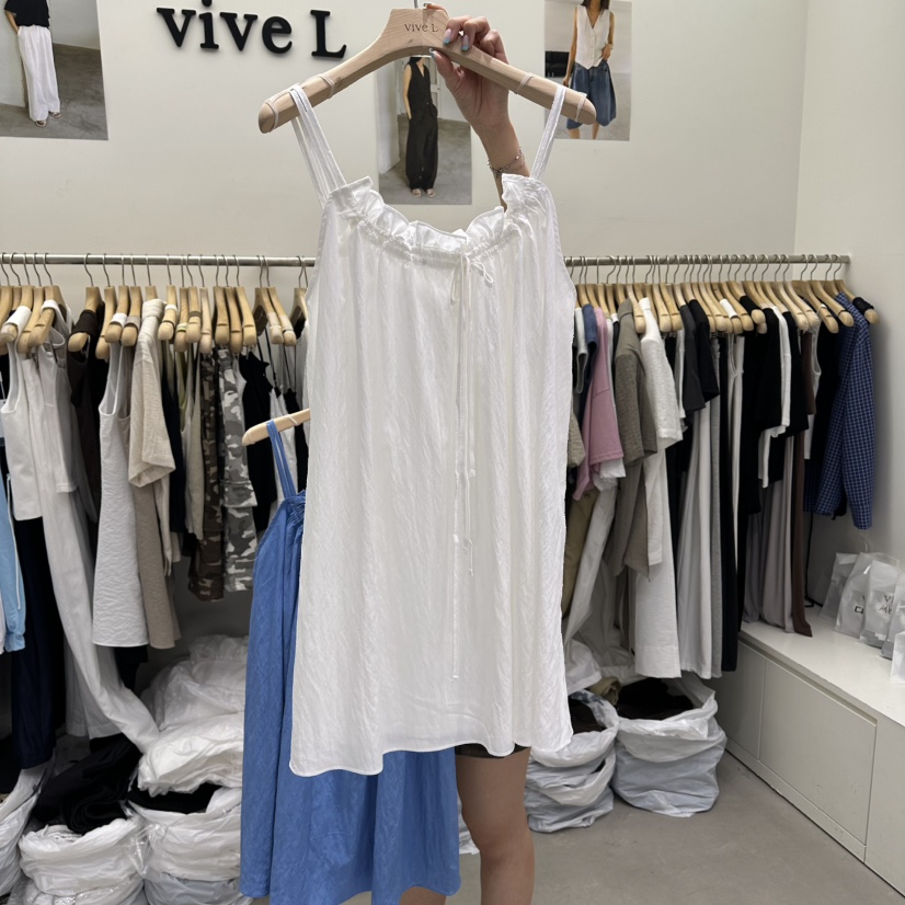 VIVEL韓國代購女裝新品熱賣職業26夏季推薦人氣吊帶背心長款VIVE L吊帶/背心圖色1