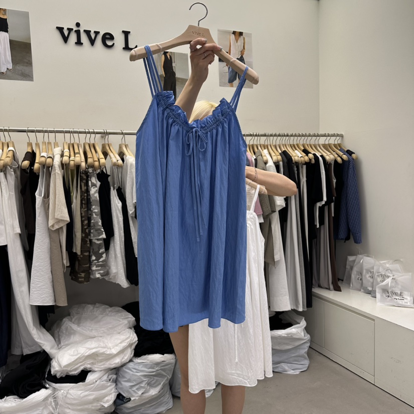 VIVEL韓國代購女裝新品熱賣職業26夏季推薦人氣吊帶背心長款VIVE L吊帶/背心圖色2