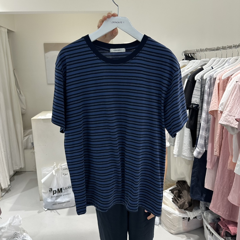 LORING RE I韓國直郵實拍女士新款26夏季時尚休閑T恤條紋LORING RE-I/BARET恤圖色2