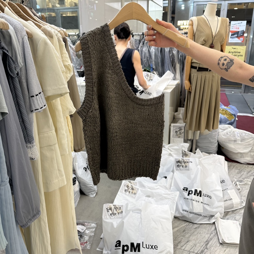 FOUNDATION韓國代購女士新品推薦職業時尚吊帶背心不對稱FOUNDATION吊帶/背心圖色3