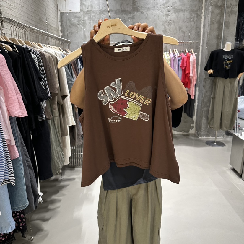 JUNI韓國東大門代購女裝新款熱賣26夏季職業時尚吊帶背心Smy juni吊帶/背心圖色3