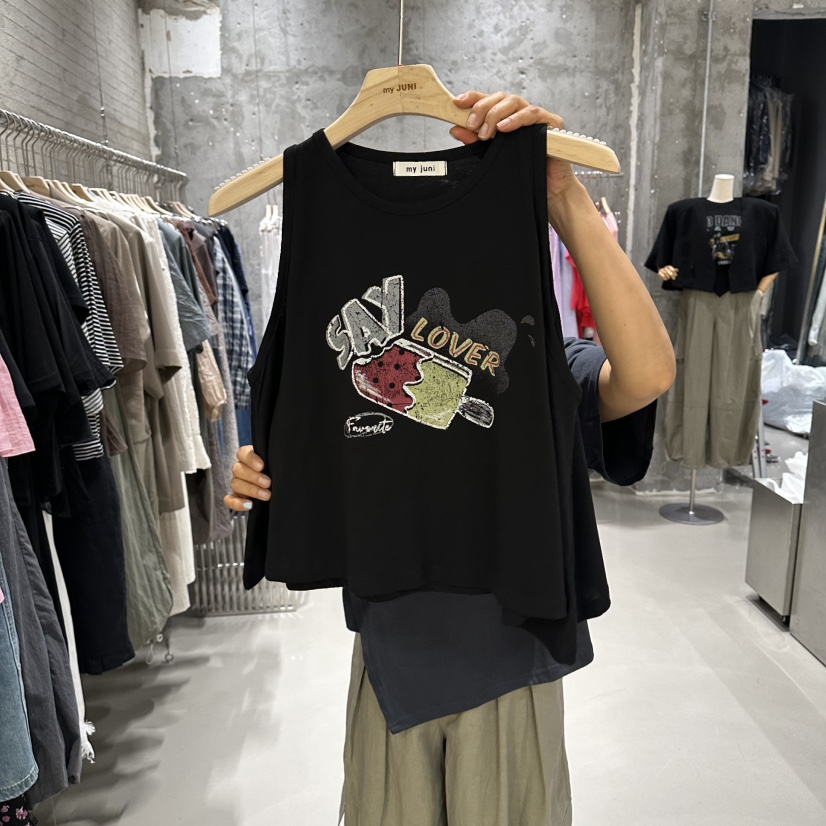 JUNI韓國東大門代購女裝新款熱賣26夏季職業時尚吊帶背心Smy juni吊帶/背心圖色4