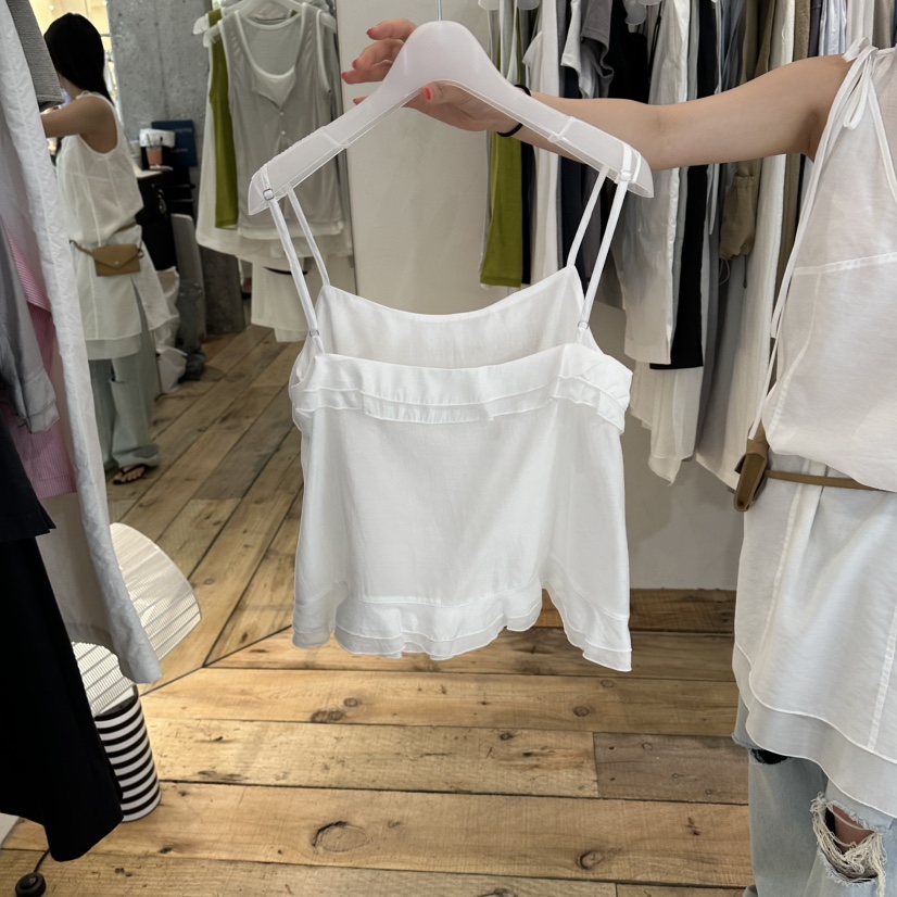 CREAM VILLA韓國代購女裝新品時尚吊帶背心印花CREAM VILLA吊帶/背心