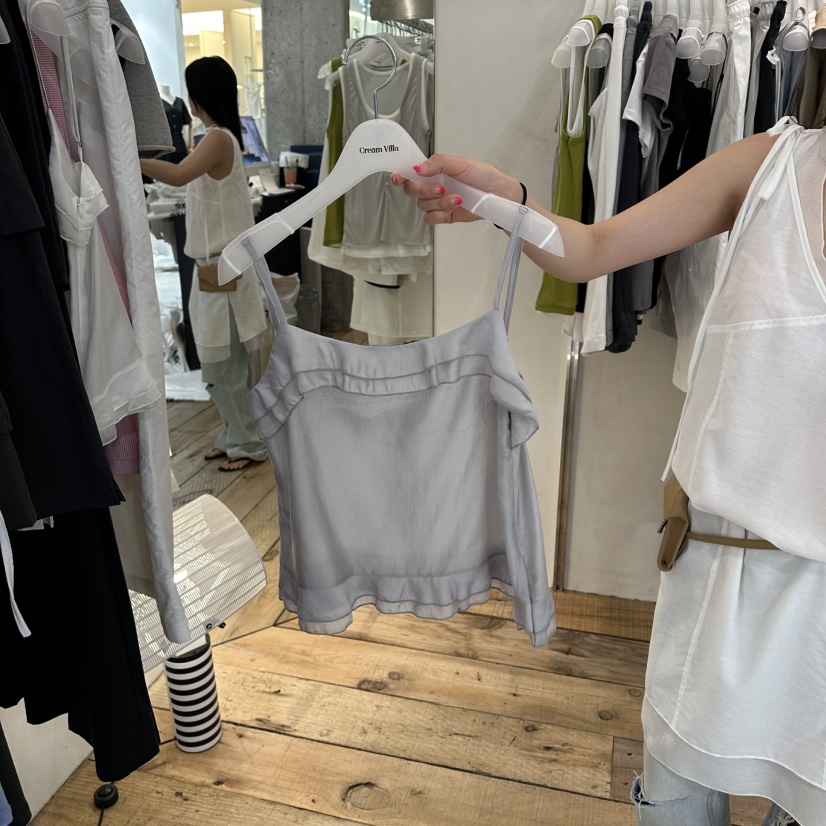 CREAM VILLA韓國代購女裝新品時尚吊帶背心印花CREAM VILLA吊帶/背心圖色2