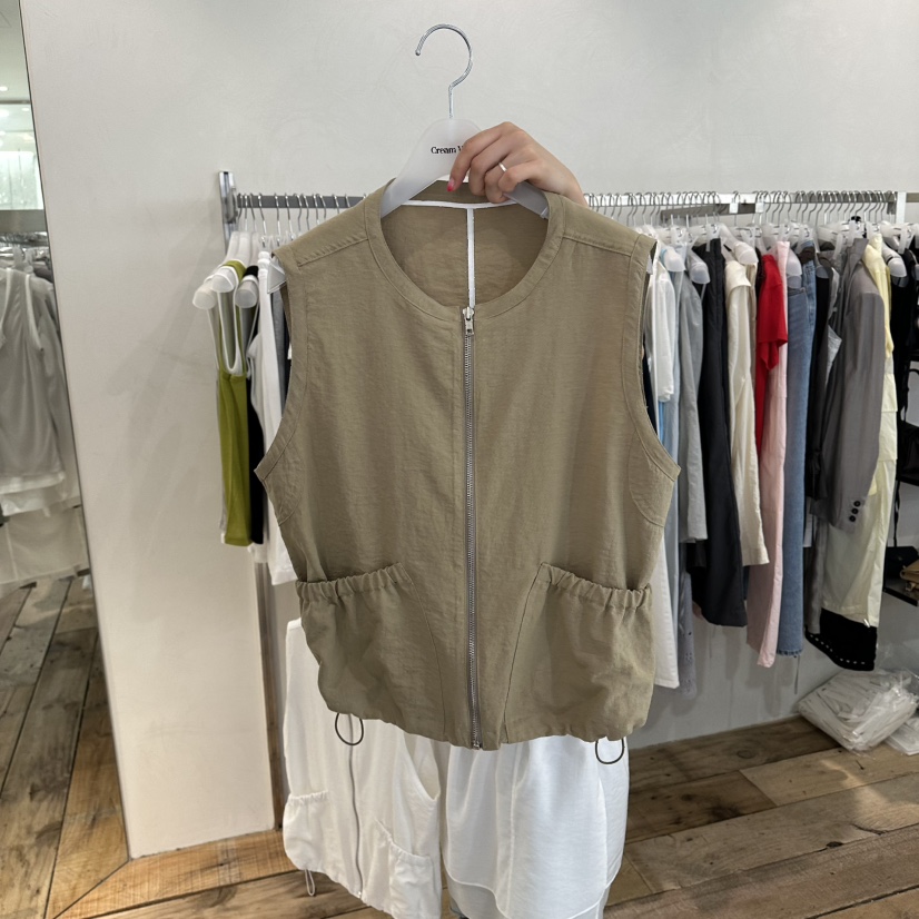 CREAM VILLA韓國直郵實拍女裝新品職業馬甲CREAM VILLA馬甲圖色1