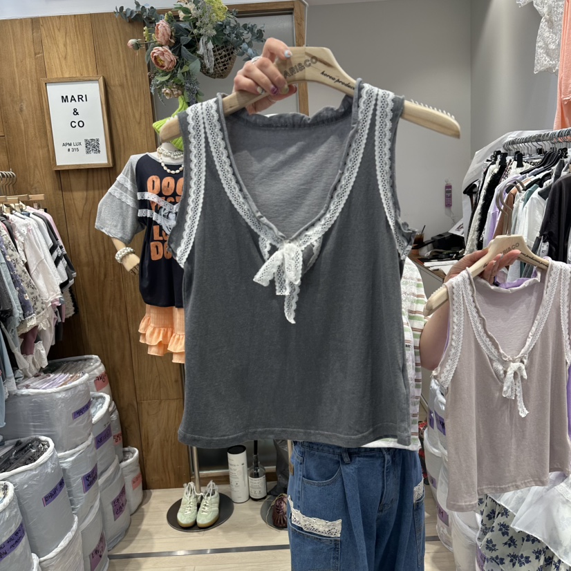 MARI CO韓國直郵女裝新品休閑26夏季熱賣職業吊帶背心無袖MARI CO吊帶/背心圖色1