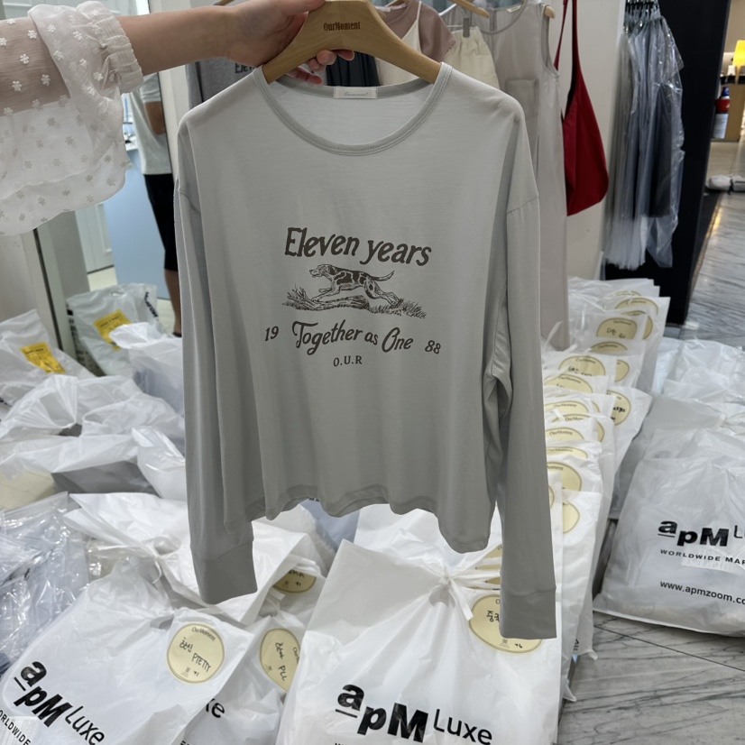 OURMOMENT韓國代購女裝新品職業熱賣26夏季推薦26春夏長袖T恤OURMOMENT長袖T恤圖色3
