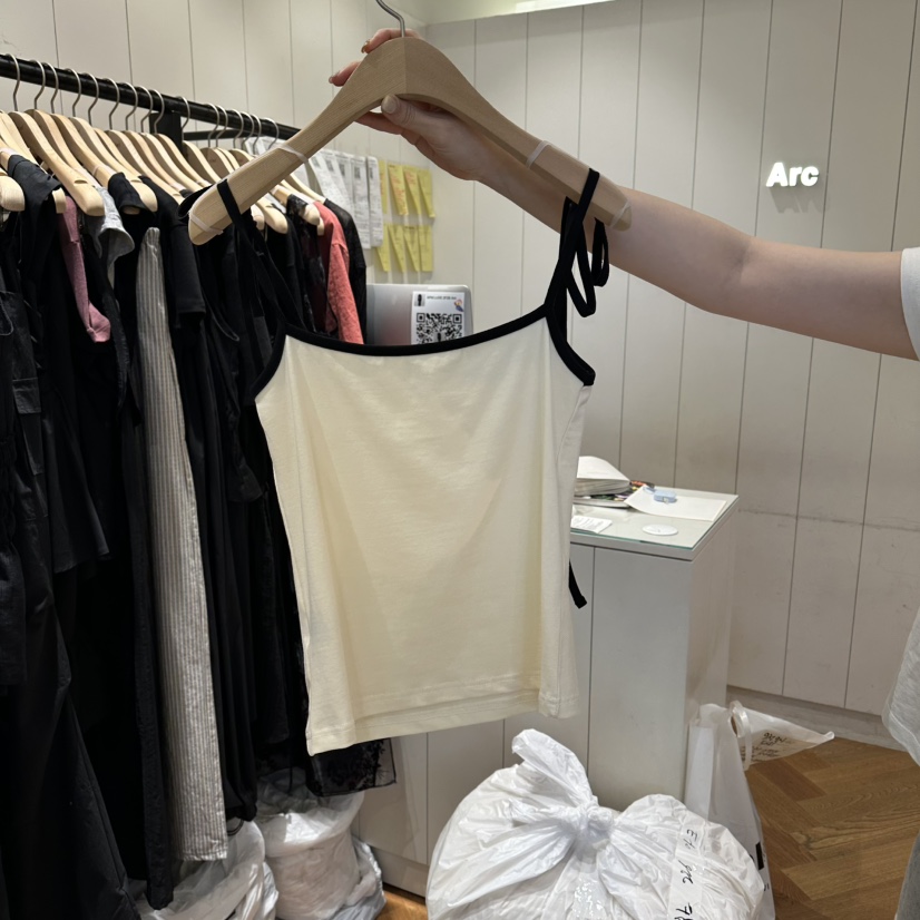 ARC韓國代購女裝新品26春夏熱賣26夏季推薦吊帶背心無袖緞帶ARC EN CIEL吊帶/背心