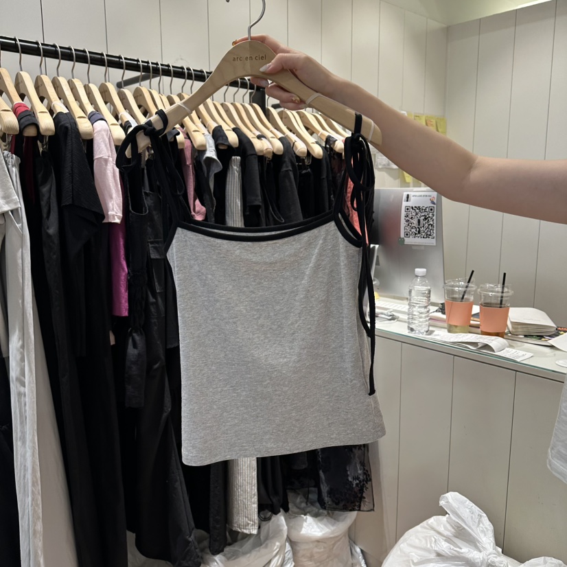 ARC韓國代購女裝新品26春夏熱賣26夏季推薦吊帶背心無袖緞帶ARC EN CIEL吊帶/背心圖色3