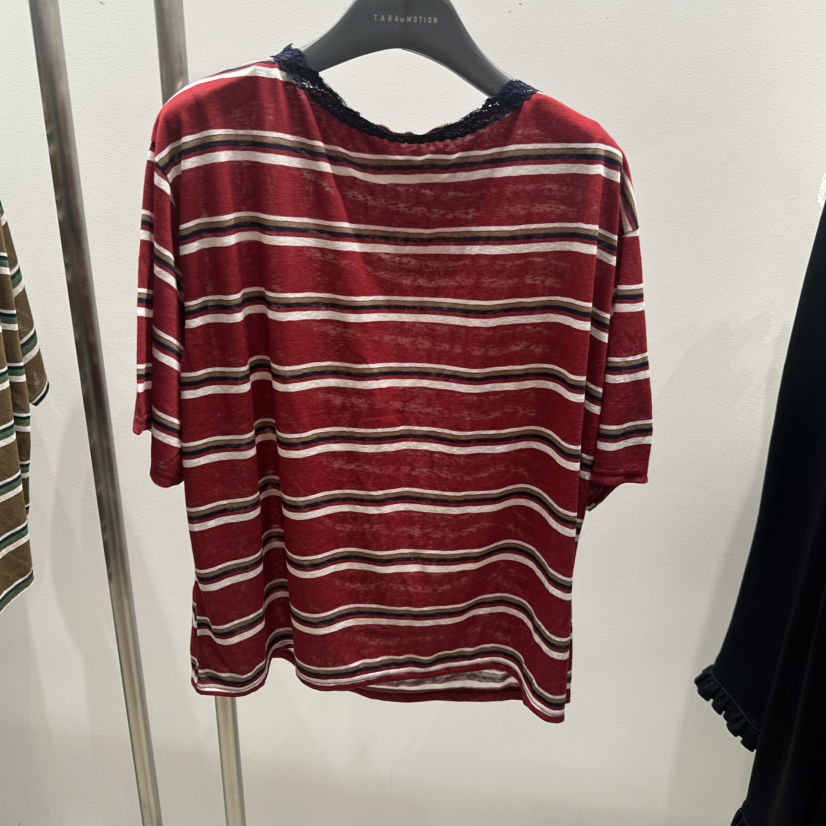 TARABY MOTION韓國直郵女士新品時尚26夏季T恤舒適的條紋TARABY MOTIONT恤圖色2