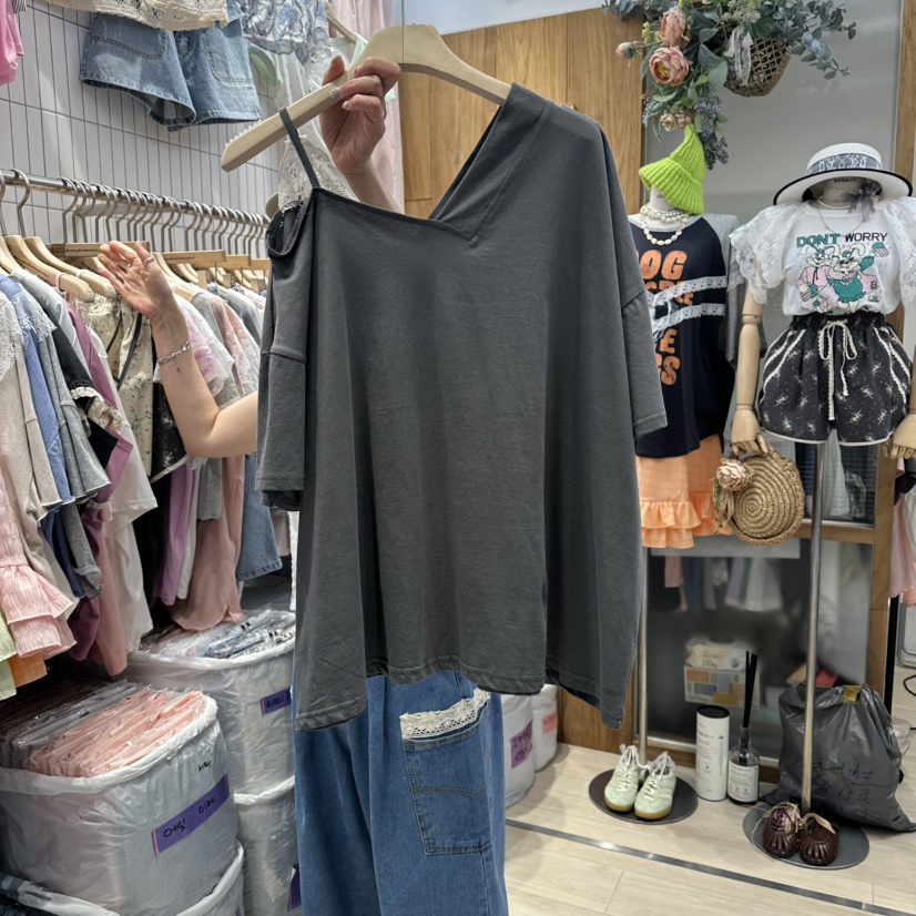 MARI CO韓國直郵實拍女裝新品時尚26夏季職業休閑人氣T恤MARI COT恤