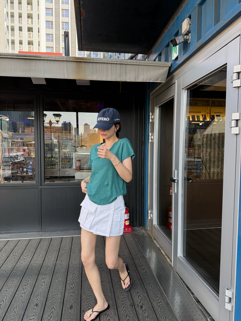 LUMIPLE東大門實拍韓國女裝新款推薦休閑26夏季T恤亞麻布LUMIPLET恤